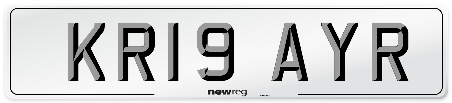 KR19 AYR Number Plate from New Reg